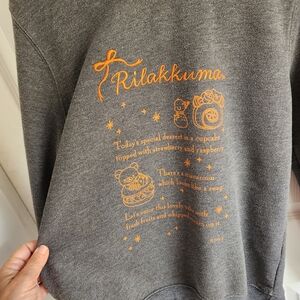 Rilakkuma Crewneck Sweatshirt With Embroidered Logo Sz Large